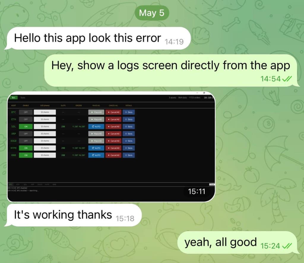 User resolved an issue — it's working thanks